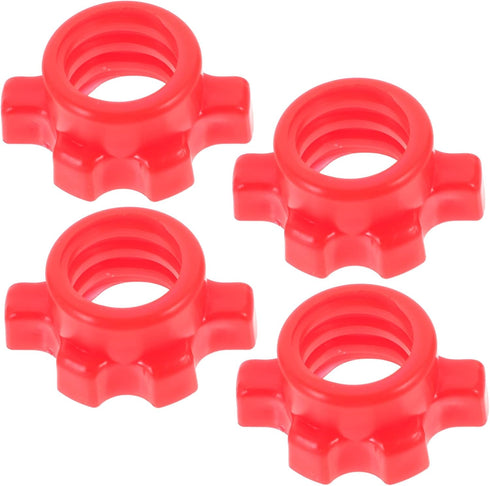 Yardwe 4 Pcs Barbell Screw Collar Set - Dumbbell Nut Accessories for Fitness Hand Bell Curling Equipment Supplies