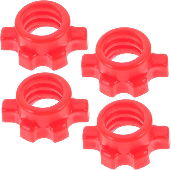 Yardwe 4 Pcs Barbell Screw Collar Set - Dumbbell Nut Accessories for Fitness Hand Bell Curling Equipment Supplies