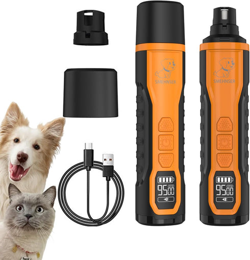 Dog Nail Grinder Quite, Cordless Grooming Pro Nail Grinder with 5 Adjustable