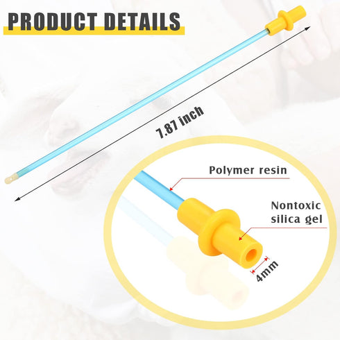 Weewooday 50 Disposable Artificial Insemination Rods for Dog Goat Sheep Breeding (Blue, 8 Inches)