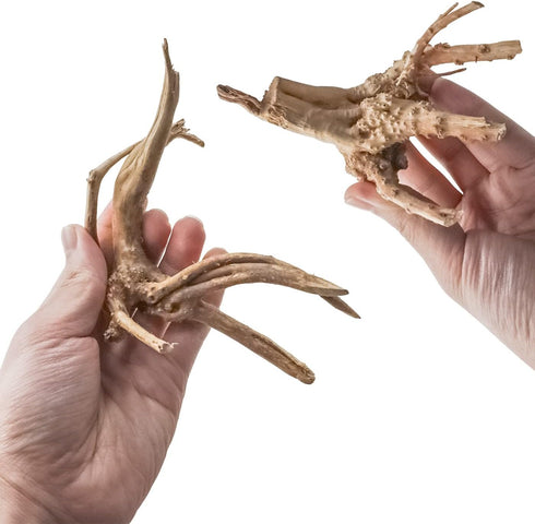 8 Pack Natural Driftwood - Aquarium Decor Spider Wood for Freshwater Fish Tank, Reptile Driftwood Branch (4"-6")