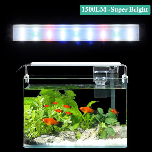 HITOP Full Spectrum LED Aquarium Light, Classic Fish Tank Light with RGB LEDs, 12” 16” 24” 32”, Timer and Extendable
