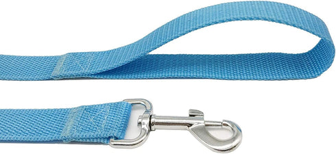 Strong Dog Leash 4FT/5FT/6FT, Nylon Leashes for Small Medium Large Dogs (Blue, 1 in x 15 ft)
