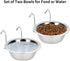 2PCS Stainless Steel Hanging Water Bowls for Small Dog Cage, No Spill Dog Crate Water Bowl, 8oz