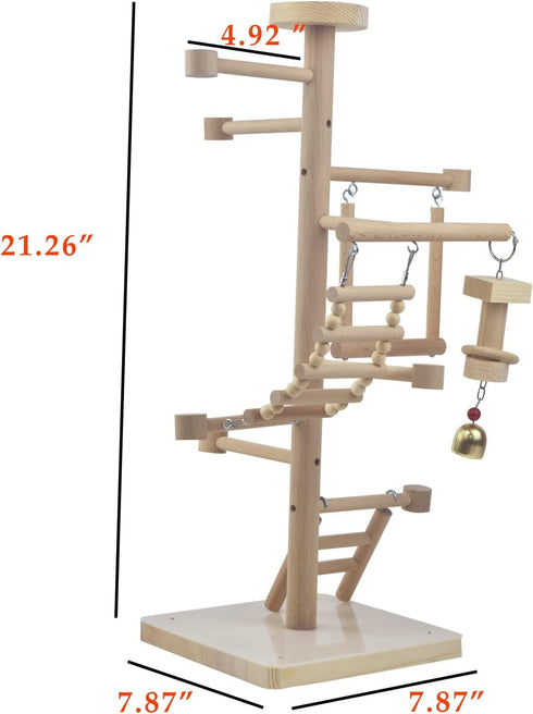 Set UANLANT Bird Playground Parrots Play Stand Parakeets Play Gyms Toy Birdcage Stand Perch Table Top Activity Center