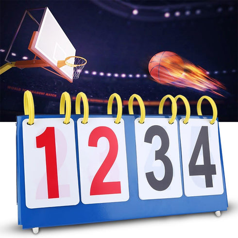 PVC Waterproof Scoreboard, 3-Digit 4-Digit Tabletop Score for Volleyball Basketball Table Tennis