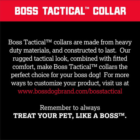 Boss Dog Tactical Collar, Red, Large