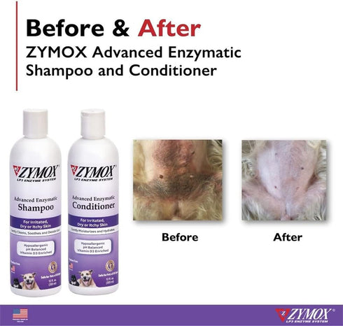 12oz. ZYMOX Advanced Enzymatic Leave-On Conditioner, for Pets & Animals of All Ages: Conditions, Detangles, Soothes