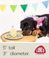 Lanco Handmade Dog Birthday Cake Toy - Squeaky Gift for Small Medium Large Dogs - 100% Natural Rubber