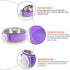 Crate Dog Bowl Removable Stainless Steel Water Food Feeder Bowls - Cage Coop Cup for Cat Puppy Bird Pets (Large, Purple)