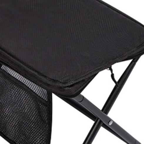 Menolana Folding Camping Stool Footstool with Side Pocket Multipurpose Small Foldable Chair for Park Traveling Fishing