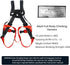 NewDoar CE Certified Climbing Harness - Rock Climbing Rappelling Equipment for Body Guard Protection