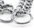 Dog Chain Collar, Iron Metal Double Chain Row Neck Leash Gear for Small Medium Large Dogs, 45cm