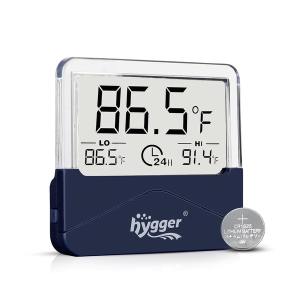 hygger Digital Aquarium Thermometer Records Max Min Temperature Sensor Gauge with LCD