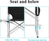 GeRRiT 26.5 inches Tall Directors Chairs Foldable Makeup Artist Chair Seat Height Heavy Duty Folding Camping Chair