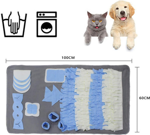 YWLUUOO for Dog Slow Feeder Sniffing Pad Interactive Puppy Puzzle Toy Pet Nosework Treats for Play Mats Relieving St