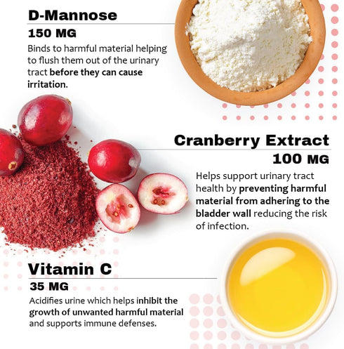 Cranberry D-Mannose Urinary Tract Supplement for Dogs & Cats, 60 Chewable Tablets