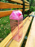 Jinberry 500ml/17Oz Portable Cute Leakproof Milk Carton Water Bottle for Outdoor Climbing, Tour, or Camping