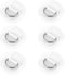 X AUTOHAUX 6pcs D Ring Patch - 6cm PVC Stainless Steel Round Shape D Ring Pad for Surfboard Inflatable Boat Kayak Canoe