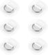 X AUTOHAUX 6pcs D Ring Patch - 6cm PVC Stainless Steel Round Shape D Ring Pad for Surfboard Inflatable Boat Kayak Canoe
