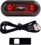 Trailstrike LED Red Rear Helmet Light for Motorcycle, Rechargeable Safety Lamp with USB Cable, TS-101-A