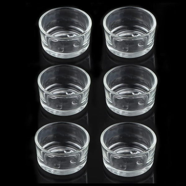 6 Pcs Glass Reptile Feeding Bowl, Food Basin Tray Container, Water Dish Cup for Small Reptiles