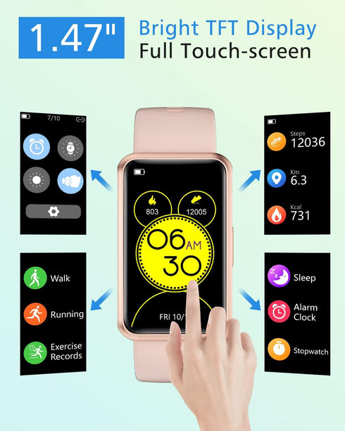 Fitness Tracker, No Bluetooth or APP/Phone Required, Waterproof Fitness Watch Pedometer for Men, Women, Parents