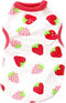 Small Dog Shirt - Cute Puppy Cat T Shirt Clothes - Soft Cotton Sleeveless Tee for Small Dogs Cats Summer Vest (Red