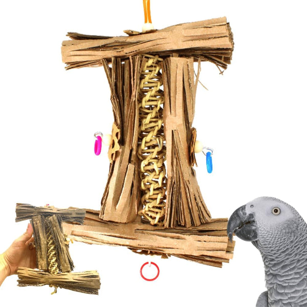 1547 Natural Helix Bonka Bird Toys, Cardboard Shredder Vine for Parrots, Parrotlets, Conures, and Cockatiels