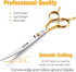 7.5" Trimming JASON Curved Dog Grooming Scissors, Cats Grooming Shears Pets Kit for Right Handed Groomers, Sharp