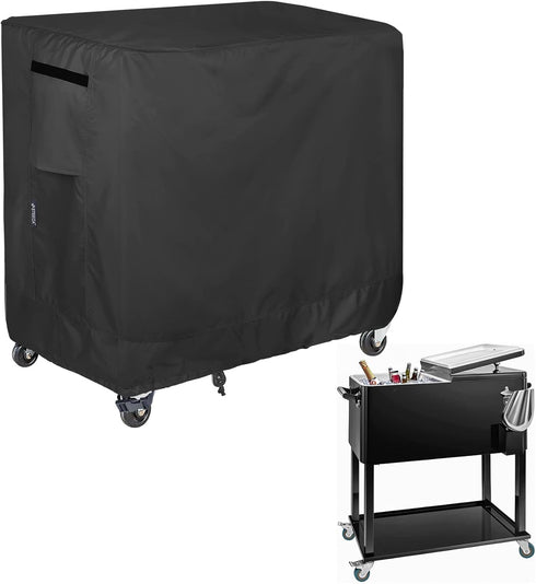 Waterproof Cooler Cart Cover Fits 80-100 Quart Patio Party Ice Chest Rolling