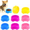 16 PCS Pet Plastic Bowls - Dog and Cat Supply Plastic Food Feeding Water Dish Bowl Feeder