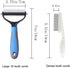 Double Sided Undercoat Rake Comb - Pet Grooming Tool for Dog and Cat Shedding, Dematting, Flea Comb Set (Blue/16 tooth)