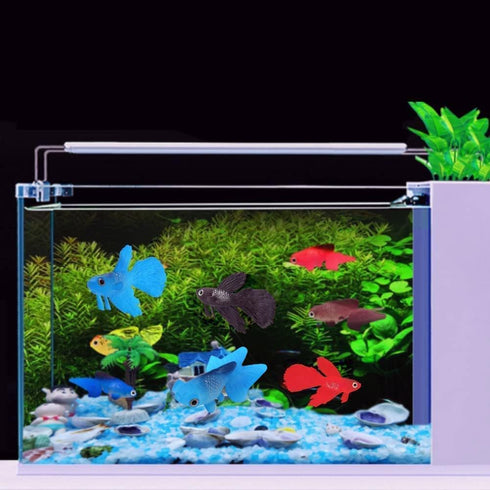 Pssopp Aquarium Fake Fish Decoration, Artificial Blue Goldfish Betta Fish, Small Lifelike Fake Fish Tank Ornaments