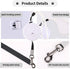 Retractable Dog Leash for Small and Medium Dogs up to 22lbs with 9.8ft Strong Nylon Tape, Hands Free, Portable and Lightweight Leash with Wrist Strap, One-Hand Brake, Tangle Free (White)