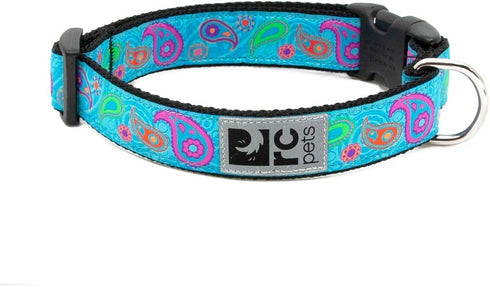 RC Pets Adjustable Dog Clip Collar, 5/8 Inch, X-Small, Tropical Paisley