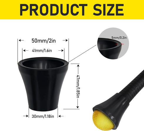 Golf Ball Picker Upper for Putter, Suction Cup Golf Ball Retriever, Grabber for End of Putter Grip, 4 Pack Assorted