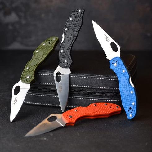 GANZO Firebird F759M Pocket Folding Knife, 440C Stainless Steel Blade, Anti-Slip Handle with Clip, Green