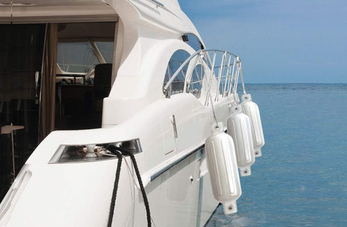 Seachoice Inflatable Boat Fender - Twin Eye Ribbed Design
