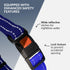 CollarDirect Martingale Dog Collar with Stainless Steel Chain, Reflective Quick Release Buckle for Medium Dogs, Blue