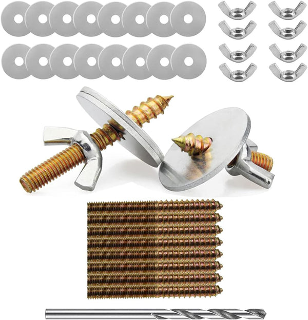 Bird Cage Feeder Stand Accessories, 16 Clamps, 8 Screws, 8 Bolts for Holding Water Food Cups