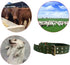 Cattle Collar, Thick Canvas Adjustable Nylon Cow Neck Strap with Cow Bell for Farm Animals (38.5inch)