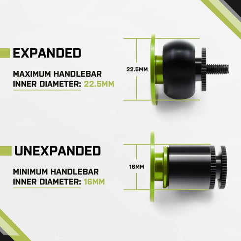 JRC Components Aluminum Handlebar Bike Bar End Plugs - Pack of 2 Handlebar Plugs, Mountain Bike Bar End Caps for Road