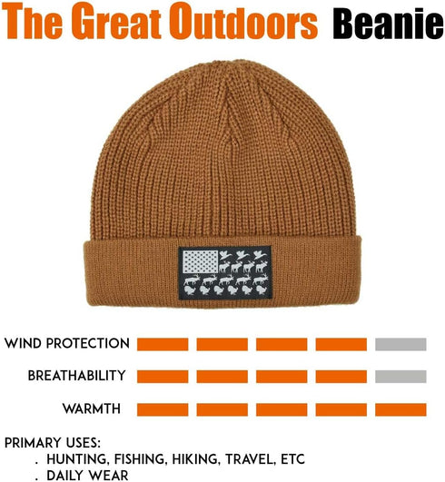 Ultra Warm and Soft Beanie - The Great Outdoors with Outstanding Embroidery and Craftsmanship