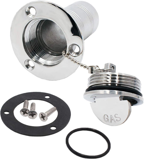 SHENGHUISS Boat Deck Fuel/Gas/Water/Waste Fill/Filler Tank Key, Marine 316 Stainless Steel Deck Filler for Yacht Caravan