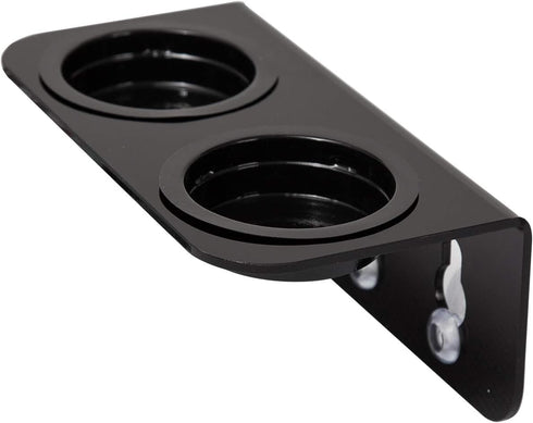 REPTI ZOO Double Grid Gecko Food Dish Feeder with 6 Pcs Cups, Detachable Suction Cup for Pet Water Bowl