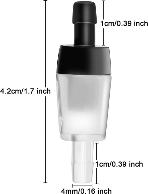 Leinuosen 20 Pack Plastic One Way Non-Return Check Valves for Aquarium Air Pump Accessories, Black