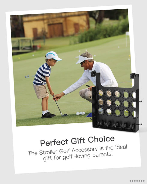 Tiga Golf Stroller Attachment - Enjoy Golf with Your Kids - Easy Installation - Universal Golf Club Holder - Ideal Golf