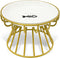 BNOSDM Elevated Cat Plate, Shallow Ceramic Dish with Gold Stand, Whisker Fatigue Flat Bowl for Indoor Small Cats and