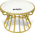 BNOSDM Elevated Cat Plate, Shallow Ceramic Dish with Gold Stand, Whisker Fatigue Flat Bowl for Indoor Small Cats and
